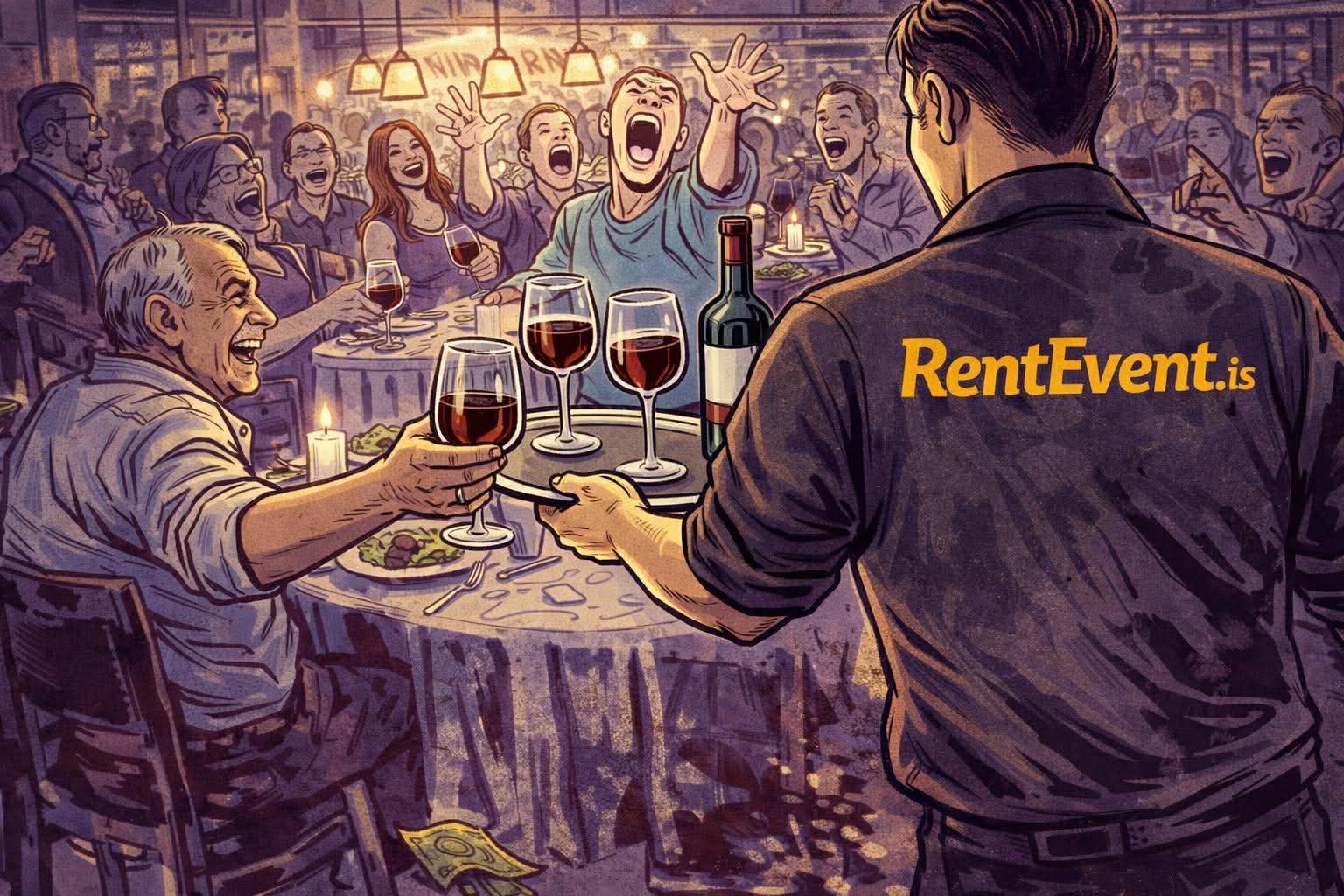 þjónn til leigu veislur Reykjavík RentEvent