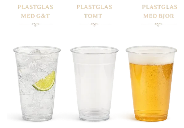 Disposable plastic cups 40 cl
